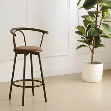 Silla Alta De Bar Giratoria Silla Para Bar Alta Premium Color Cafe