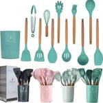 Set Utensilios De Cocina Silicona X12 Pzs Antiadherente Disponible