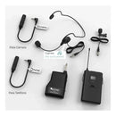 Fifine K037b con micrófono de solapa y auriculares de color negro