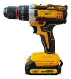 Taladro Inalambrico Percutor Kit Accesorios Reversible - Amarillo