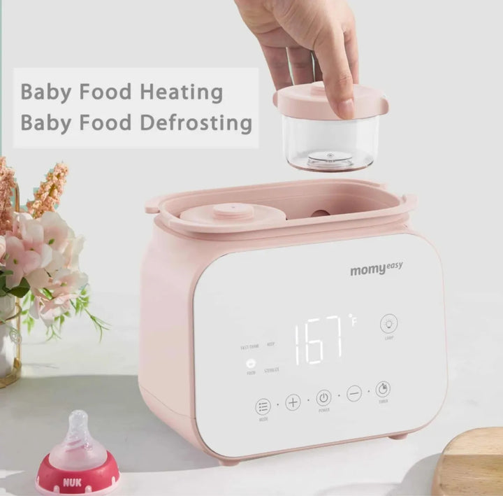 Esterilizador Y Calentador Digital De Biberones Rosado