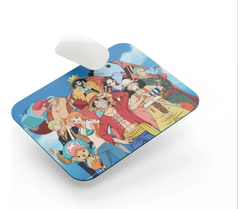 One Piece Anime Mouse Pad Personalizado + Obsequio Blanco