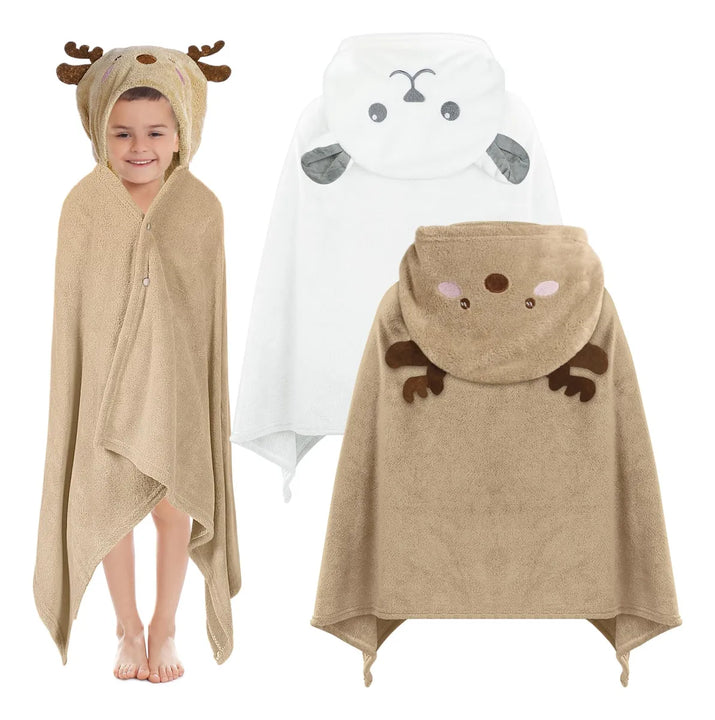 Preboun 2 Toallas Con Capucha Para Ninos, 27.5 X 55 Pulgadas