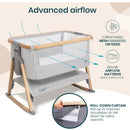 Moisés Air Para Bebé Plegable Con Colchón 0-6 Meses Plateado