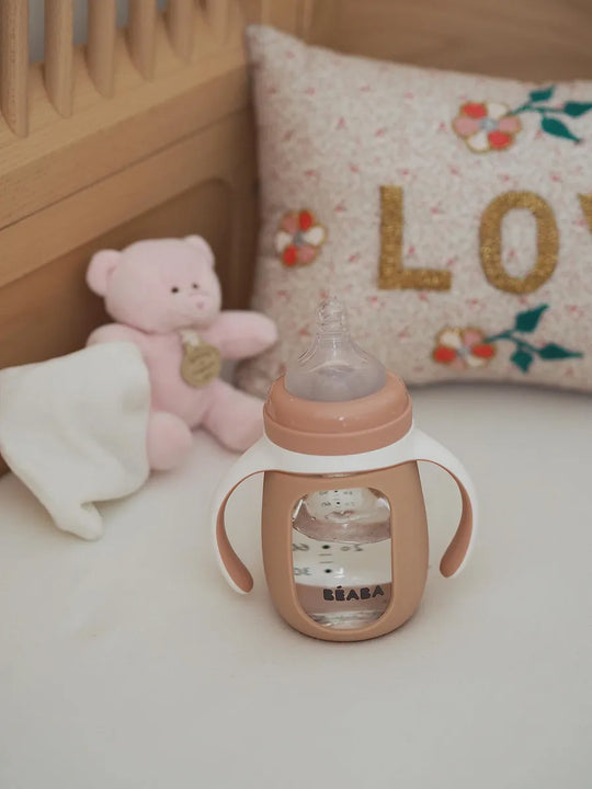 Beaba Vaso De Vidrio 2 En 1 Para Entrenamiento De Biberon A