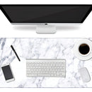 Haocoo - Tapete De Escritorio Para Oficina, 35.4 X 15.7 Pul. Color Blanco (white Marble)