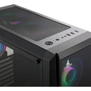 Chasis Caja Atx Gamer Iceberg Crystal G11 + 4 Fans Argb Negro