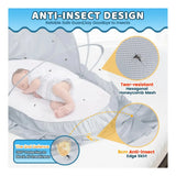 Mosquitero De Bebé Toldillo Mosquitos Portátil Plegable Gris