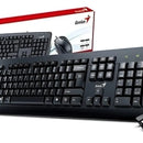 Combo Teclado Y Mouse Genius Usb Español Letra Ñ Alambrico Negro Negro