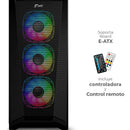 Chasis Gamerjx121 Dark Steel E-atx + 6fans Argb Negro
