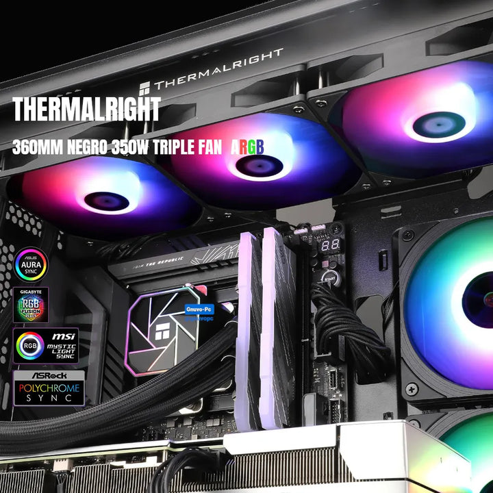 Enfriamiento Liquido Pc Cpu Ta 360 Argb Lga 1700 Am5 Negro