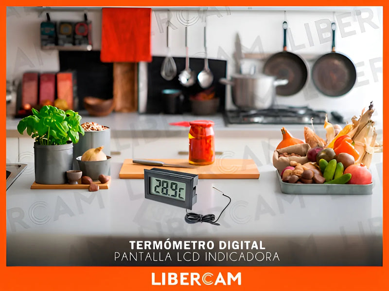 Termómetro Digital Nevera Refrigera Acuario Carro Pilas Imán