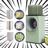 Rayador Y Cortador De Verduras 3 En 1 Mandolina Verde