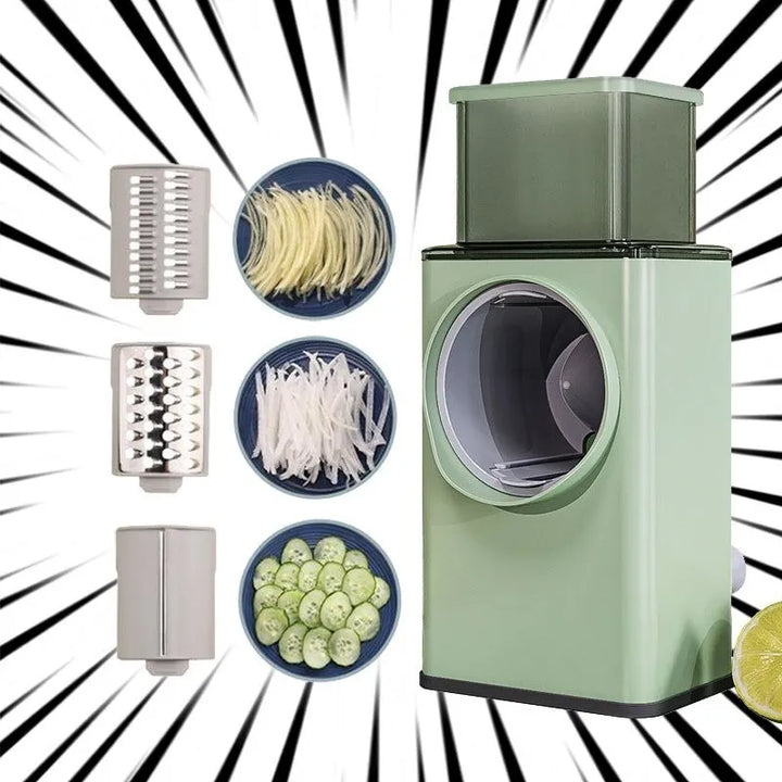 Rayador Y Cortador De Verduras 3 En 1 Mandolina Verde