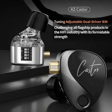 Auriculares in-ear gamer KZ Castor Bass version Sin microfono 120 cm