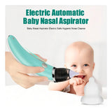 Aspirador Limpieza Nasal Para Bebe Niño Eléctrico Automatico Color Verde claro
