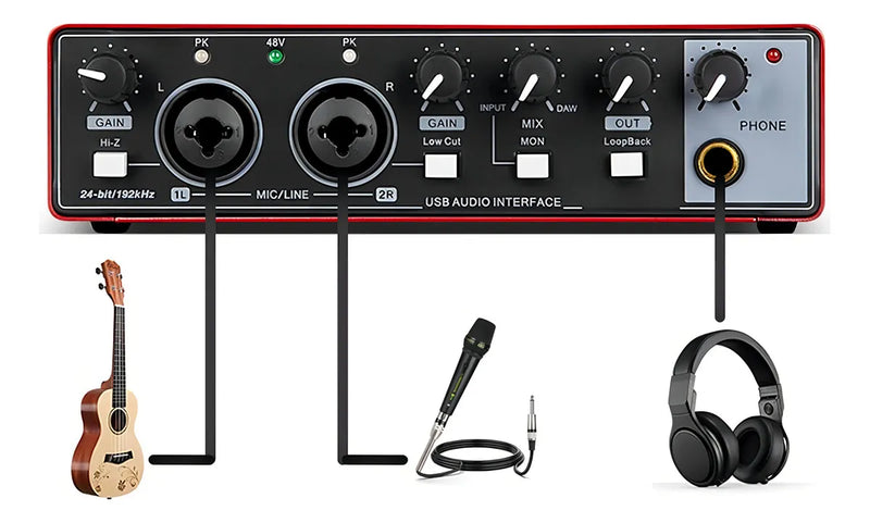 Tarjeta De Sonido Dos Canales Depusheng Md22 | Phantom +48v
