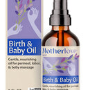 Motherlove Birth & Baby Oil (2 Onzas) Aceite Suave Con Infu.