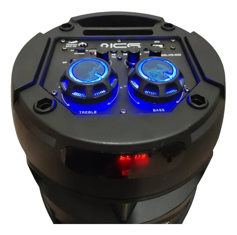 Parlante Bocina Cabina Torre Sonido Recargable Bluetooth Negro