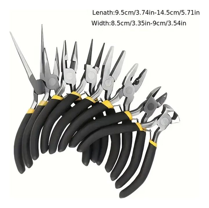 Juego De Pinzas - Mini Alicates 8 Unidades Multi Funcion Negro