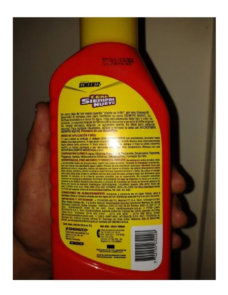 Brillo Para Carros Revive Color Buen Olor Cera Automovil
