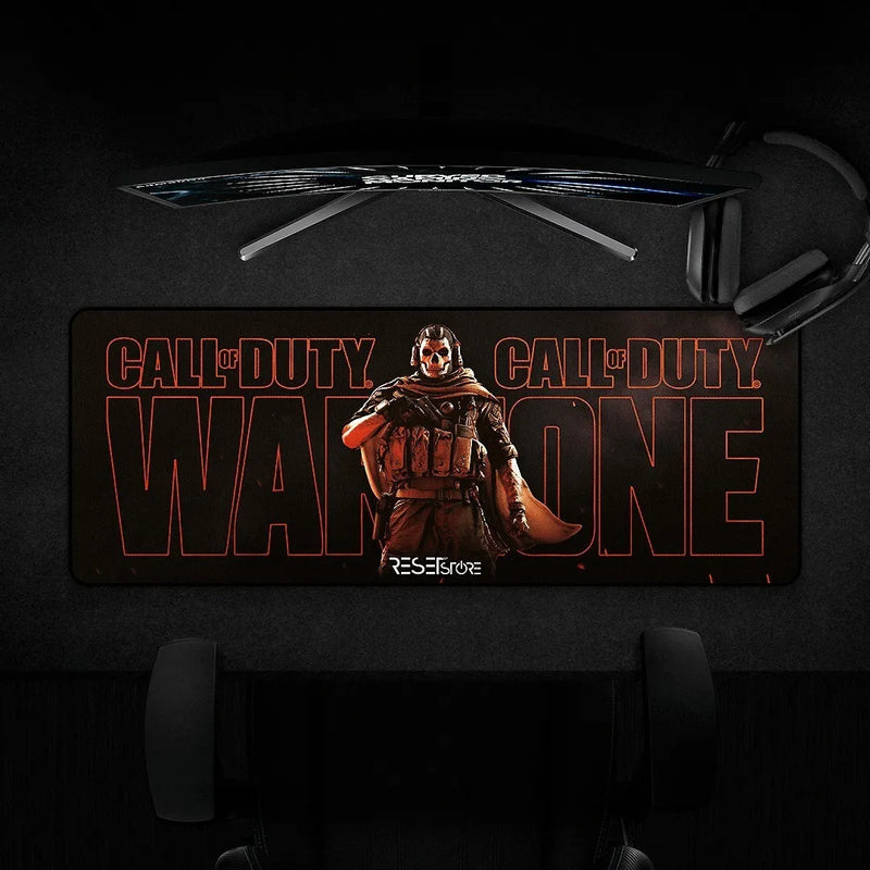 Pad Mouse Gaming Xxl Cod Warzone Extra Largo Speed 80x30cm Negro/naranja