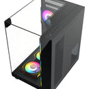 Chasis Gamer Iceberg Crystal Cube S Black 6 Fans Argb