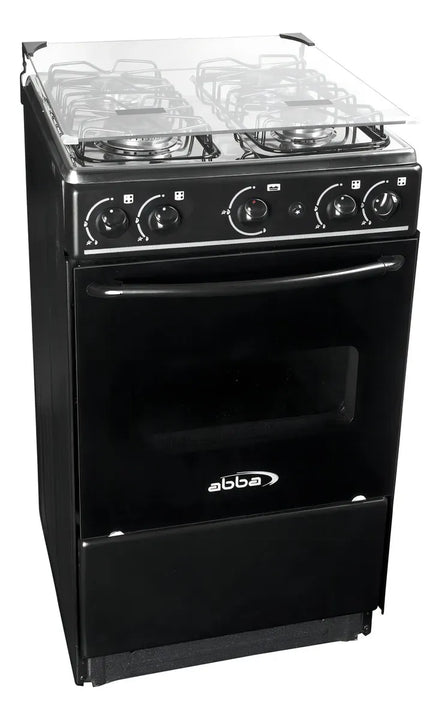 Estufa De Piso Con Horno Abba 4 Pts Gn At 101-6n N Negro