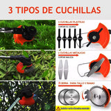 Guadaña Inalambrica Cortacesped Pasto Tres Baterias + Regalo Rojo Verde O Naranja