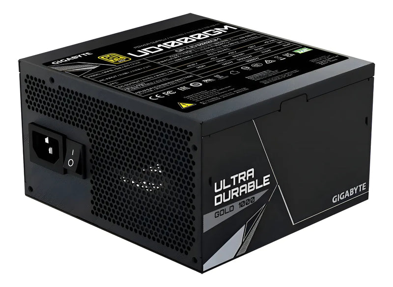 Fuente De Poder Pc 1000w Gamer Gigabyte Ud1000gm 80 Plus Gold Modular Gp-Ud1000gm Color Negro