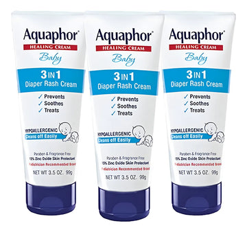 Aquaphor Baby Diaper Rash Cream 3.5 Onzas (paquete De 3)