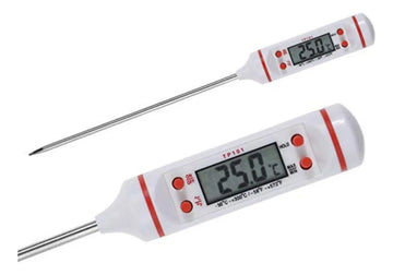 Termometro Digital Lcd Pincha Carne -50° A 300° 4 Botones Color Blanco