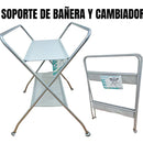 Soporte De Bañera Y Cambiador Gris Soporte De Bañera Y Cambiador