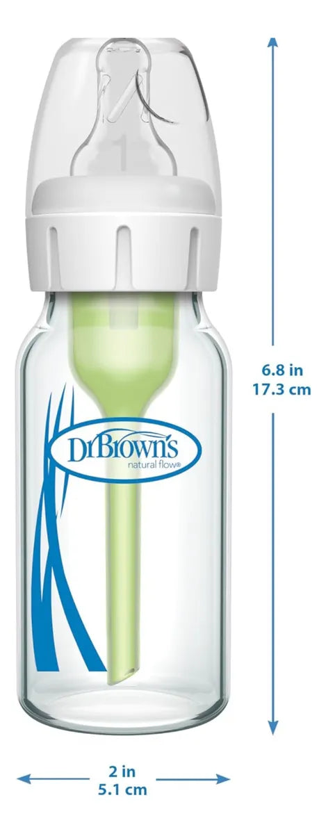 Tetero Biberón Dr Brown 4 Onzas Oz Anti Cólicos + Obsequio Transparente