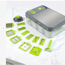Cortador Picador Rayador De Verduras Multifuncional 26 Pzs Verde