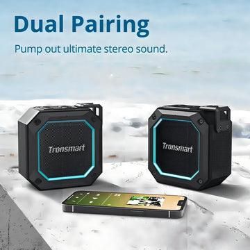 Parlante Tronsmart Groove 2 Groove 2 portátil con bluetooth waterproof negra