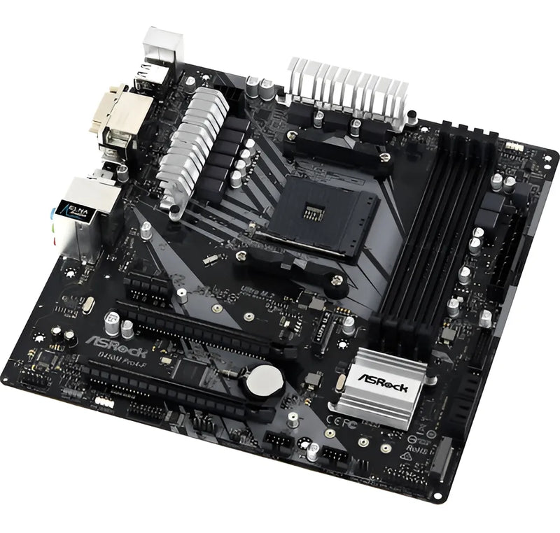 Motherboard Asrock B450m Pro4-f Socket Am4 M.2 Ddr4 Mother Color Negro