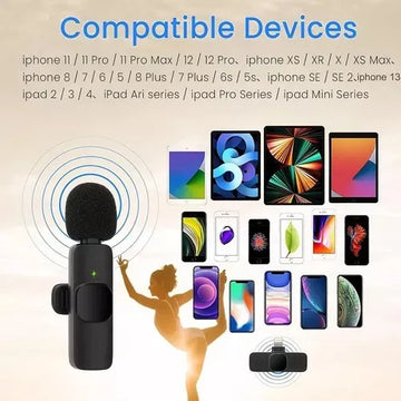 Microfono Inalambrico Solapa X1 2 En 1 Tipo C Comp Iphone Negro