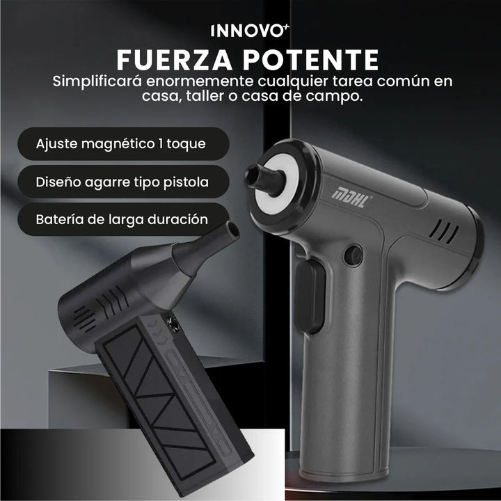 Destornillador Eléctrico 10 En 1 Con Mini Ventilador Portátil Innovo 4 Velocidades