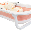 Bañera Plegable Con Soporte Y Cojín Stand Happy Baby Color Rosa