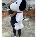 Perro Snoopy Peluche Gigante 80cm Blanco Y Negro
