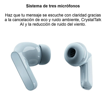 Motorola Moto Buds, Auriculares Bt 5.3 Anc Hi-res Audio, Lbl Celeste