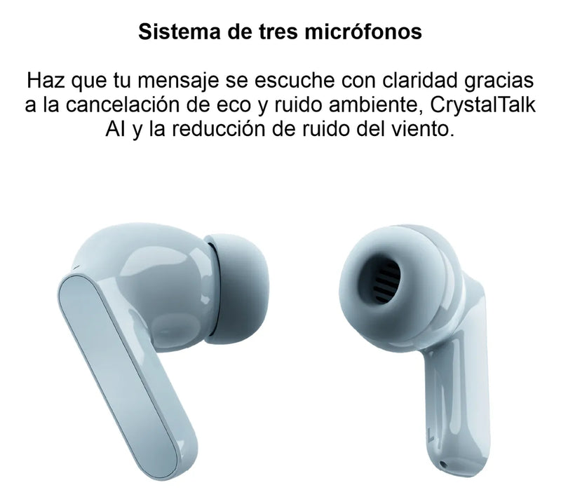 Motorola Moto Buds, Auriculares Bt 5.3 Anc Hi-res Audio, Lbl Celeste