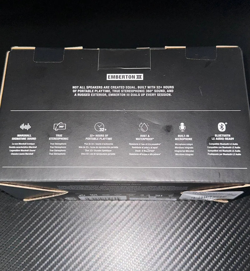 Marshall Emberton Iii Altavoz Portátil Bluetooth Crema 32hrs