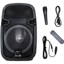 Parlante Profecional Bluetooth Usb Fm 8 Pulgadas Recargable Negro