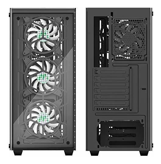Musetex Atx Mid-tower Chasis Gaming Pc Case 4 Ventiladores