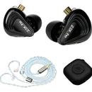 Audifonos Kz Zsx Pro Monitores + Cable Mejorado + Estuche Negro Sin Micrófono