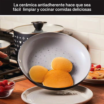 Sartén Disney 28cm Aluminio Antiadherente Cerámico Neg 14651 Black / Negro