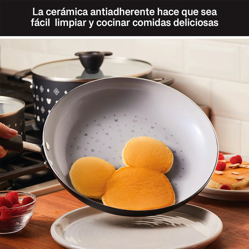 Sartén Disney 28cm Aluminio Antiadherente Cerámico Neg 14651 Black / Negro