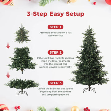 Garveehome Mini Arbol De Navidad Artificial Preiluminado De